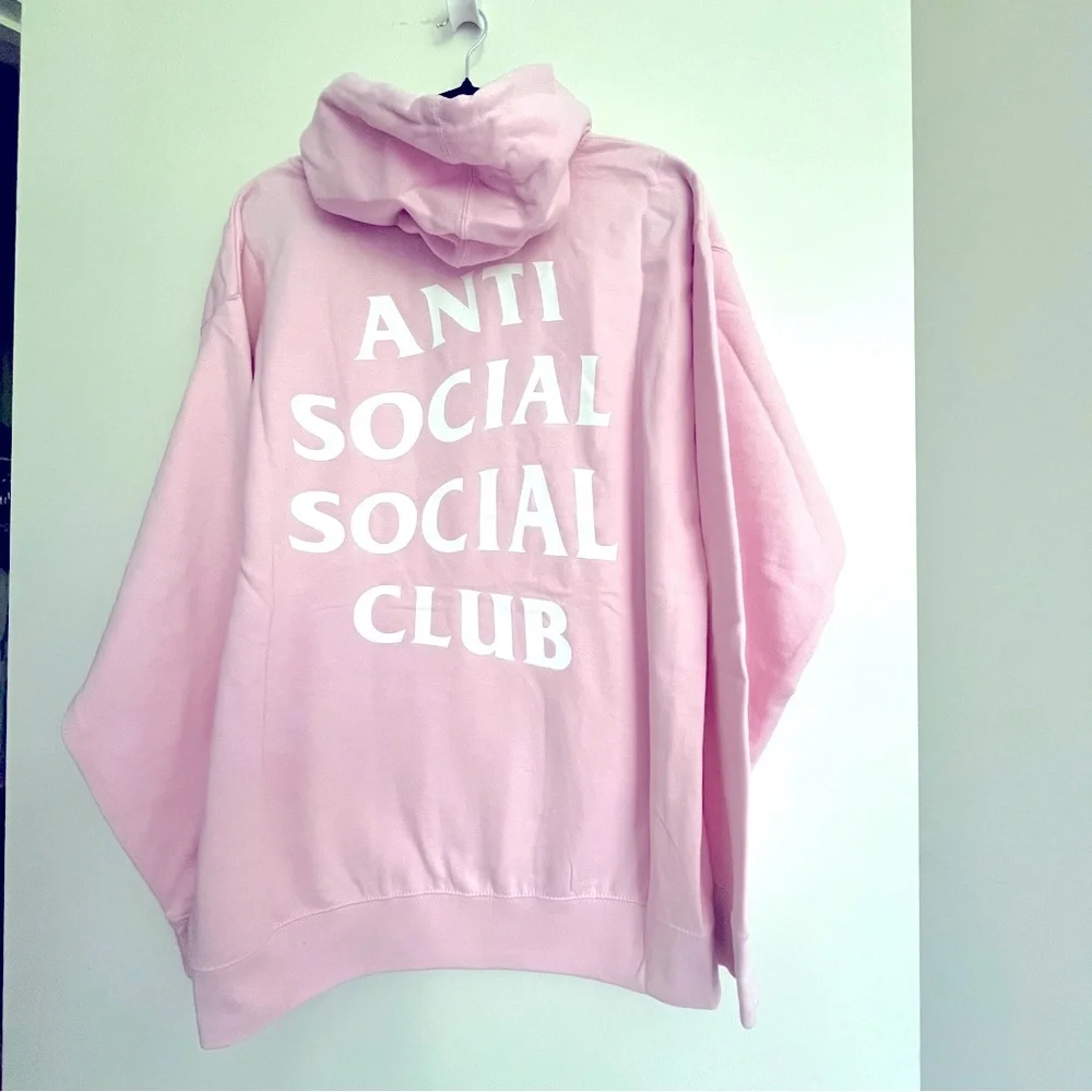 Anti Social Social Club Know You Better Pink Hoodie Large